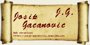 Josip Gačanović vizit kartica